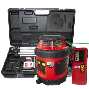 GREEN509KIT Green Rotating Laser Level Kit with Tripod and Staff